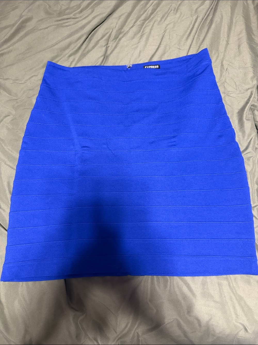 Express Cobalt Blue Bandage Mini Skirt
